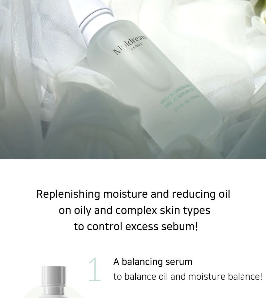 Muldream - Vegan Green Mild Fresh Serum Skin, 110ml, 331 g, 8809443284037
