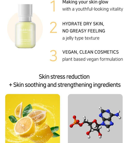 Muldream - Vegan Green Mild Vita Ampoule, 55ml, 210 g, 8809443284129