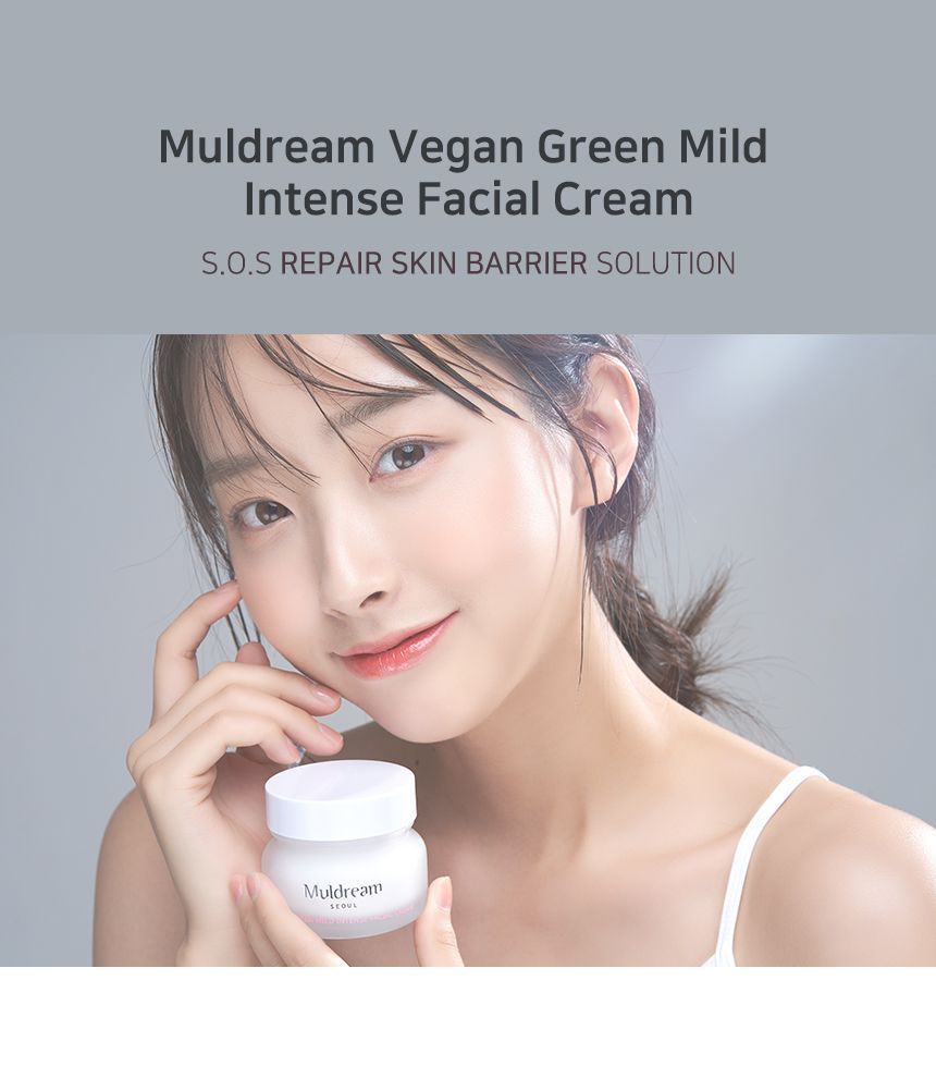 Muldream - Vegan Green Mild Intense Facial Cream, 60ml, 235 g, 8809443284075