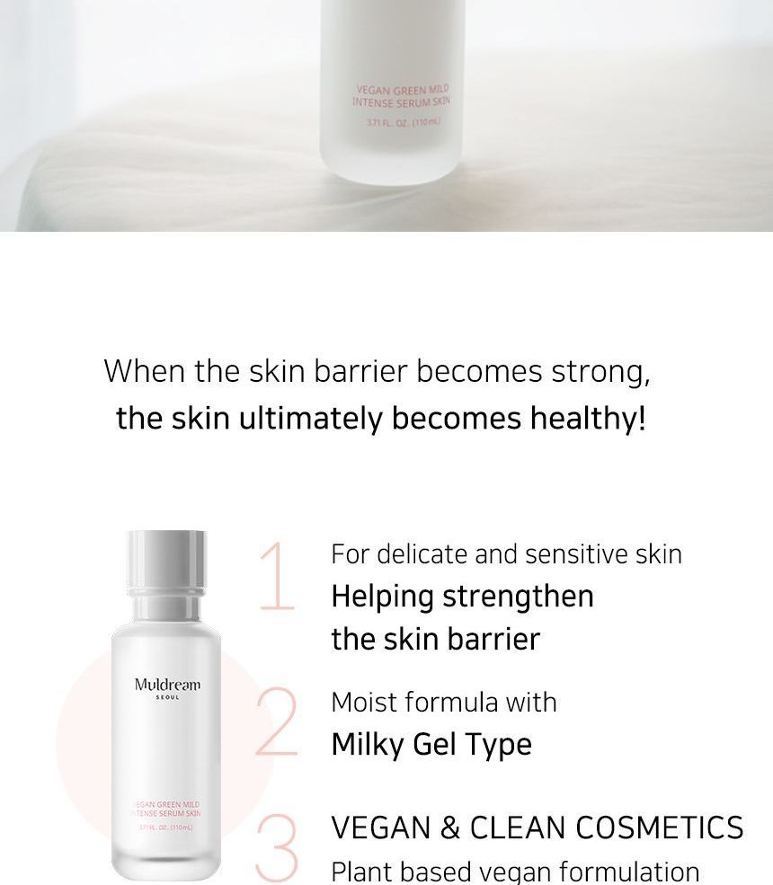 Muldream - Vegan Green Mild Intense Serum Skin, 110ml, 326 g, 8809443284044