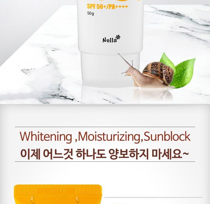 Nella - Honey 1 Snail White Moist Sun Cream, 50g, 72 g, 8809588580544