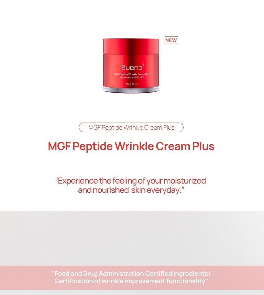 Bueno - MGF Peptide Wrinkle Cream Plus, 50g, 162 g, 8809747300020