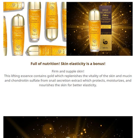 Farm Stay - Gold Escargot Noblesse Intensive Lifting Essence, 150ml, 395 g, 8809809801137