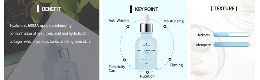the SKIN HOUSE - Hyaluronic 6000 Ampoule, 30ml, 117 g, 8809080823415
