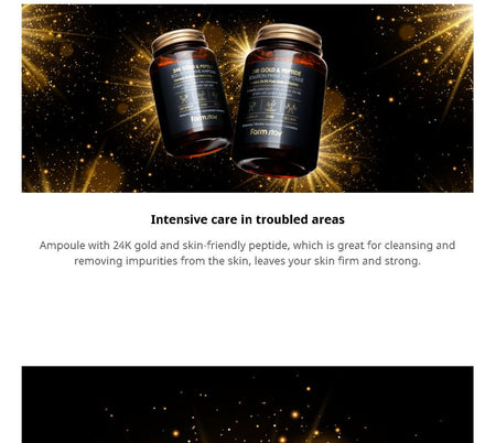 Farm Stay - 24K Gold & Peptide Solution Prime Ampoule, 250ml, 341 g, 8809469776691