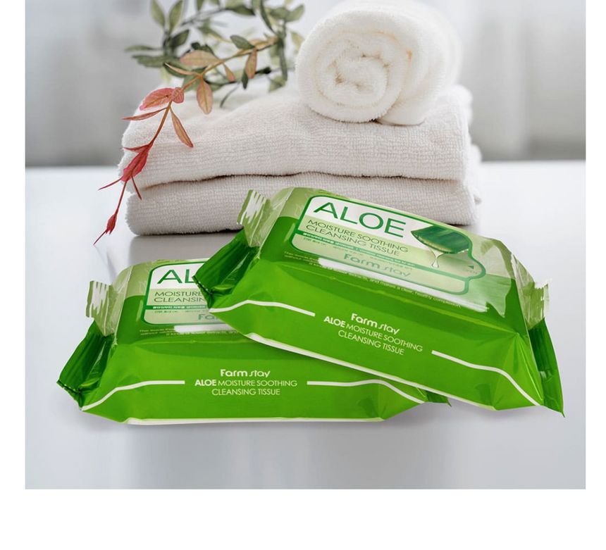 Farm Stay - Aloe Moisture Soothing Cleansing Tissue, 30 sheets, 149 g, 8809519371586