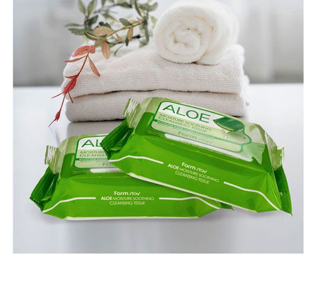Farm Stay - Aloe Moisture Soothing Cleansing Tissue, 30 sheets, 149 g, 8809519371586