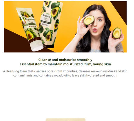 Farm Stay - Avocado Premium Pore Deep Cleansing Foam, 180ml, 227 g, 8809480770890