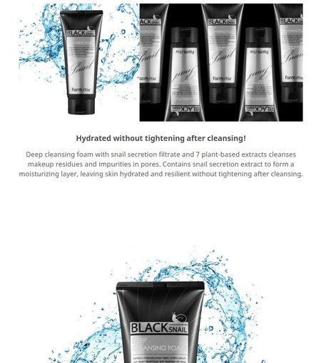 Farm Stay - Black Snail Deep Cleansing Foam, 180ml, 222 g, 8809480770951