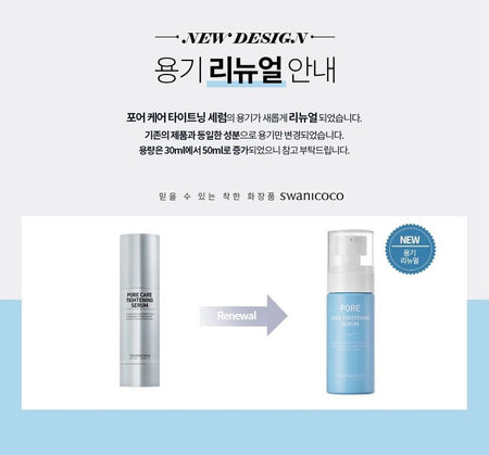 SWANICOCO - Pore Care Tightening Serum, 50ml, 98 g, 8809535962324