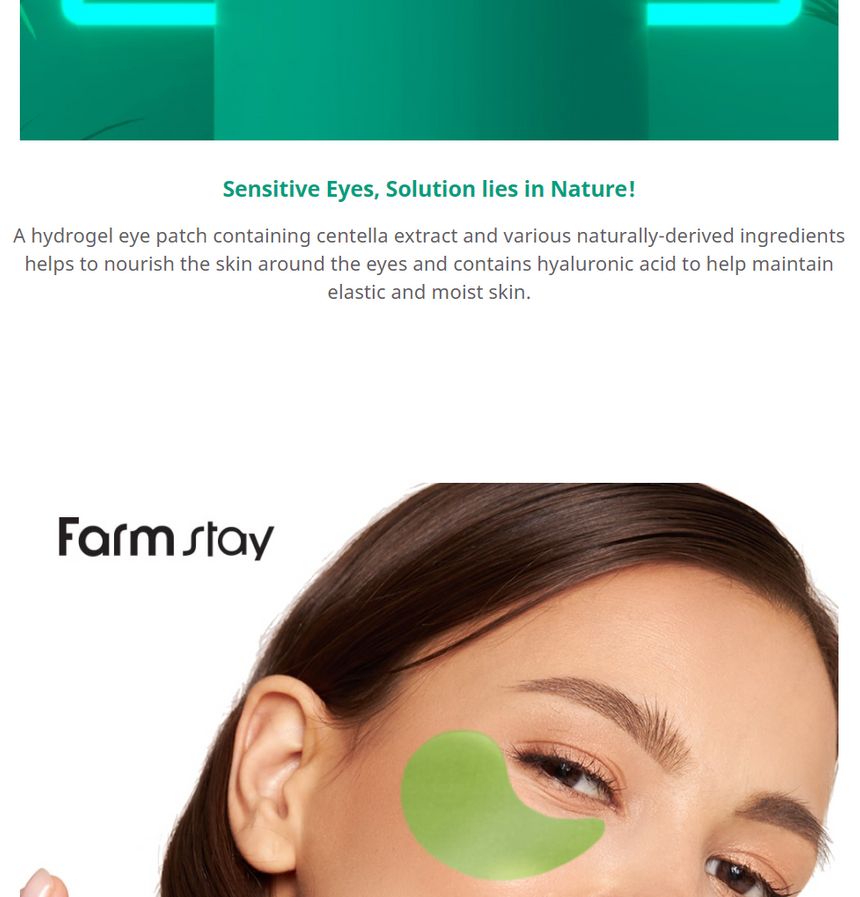 Farm Stay - Cica Farm Nature Solution Eye Patch, 60 patches, 198 g, 8809460461145