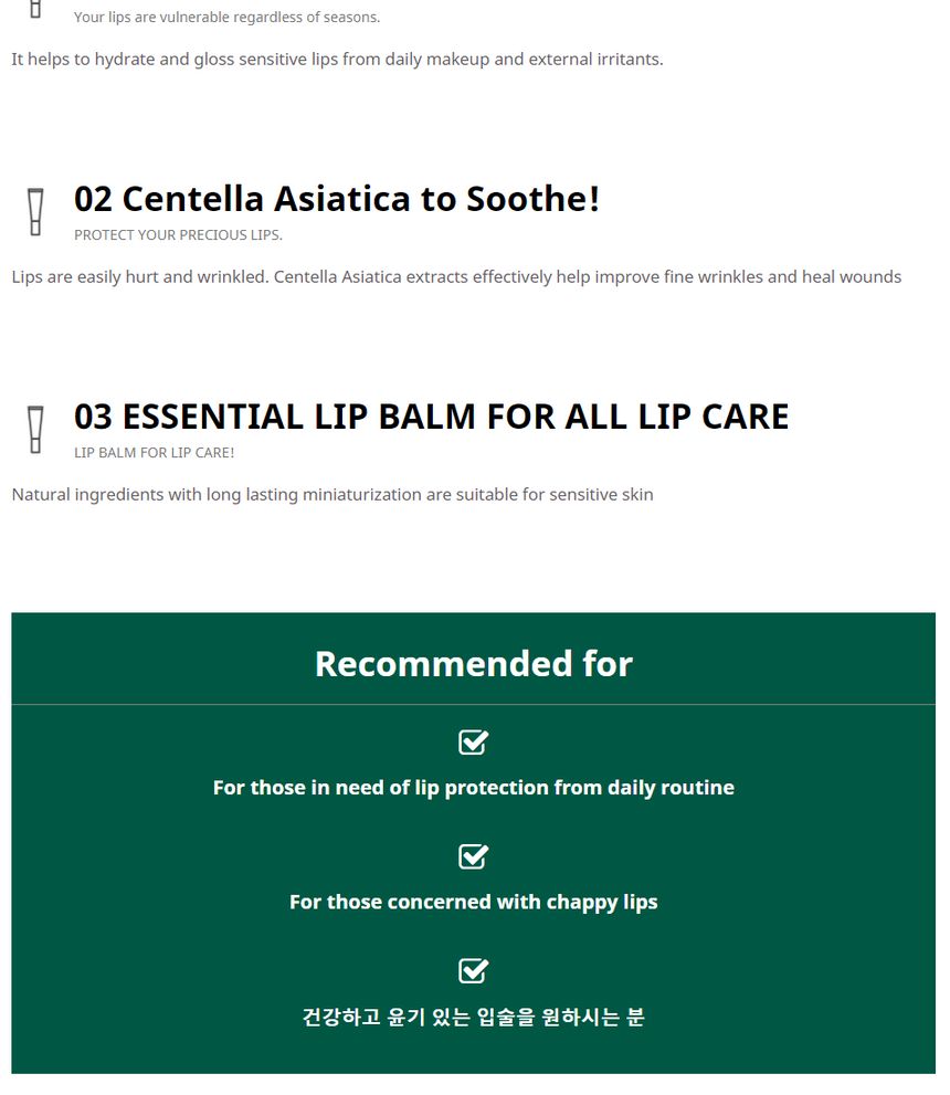 Farm Stay - Cica Farm Nature Solution Lip Balm, 10g, 23 g, 8809035144251