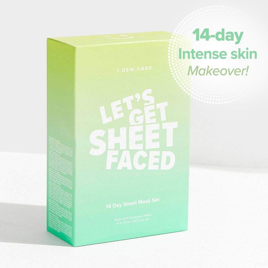 I DEW CARE - Let’s Get Sheet Faced 14 Days Sheet Mask Set, 1 set, 400 g, 8806190712813