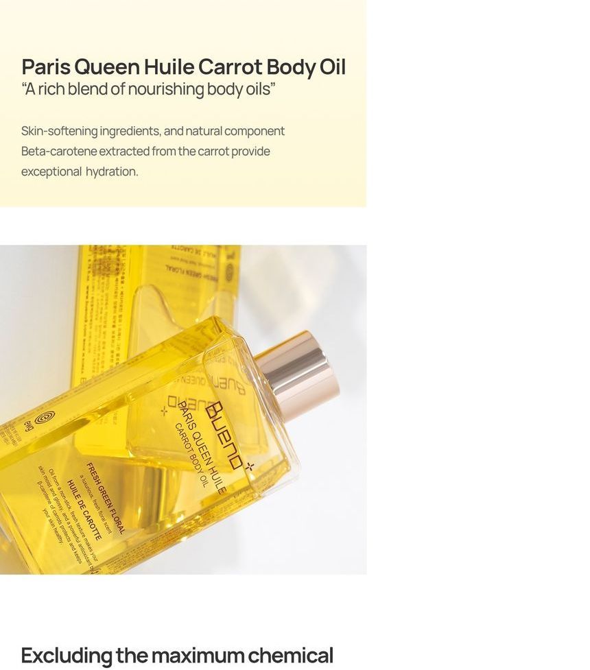 Bueno - Paris Queen Huile Carrot Body Oil, 200ml, 265 g, 8809722320029