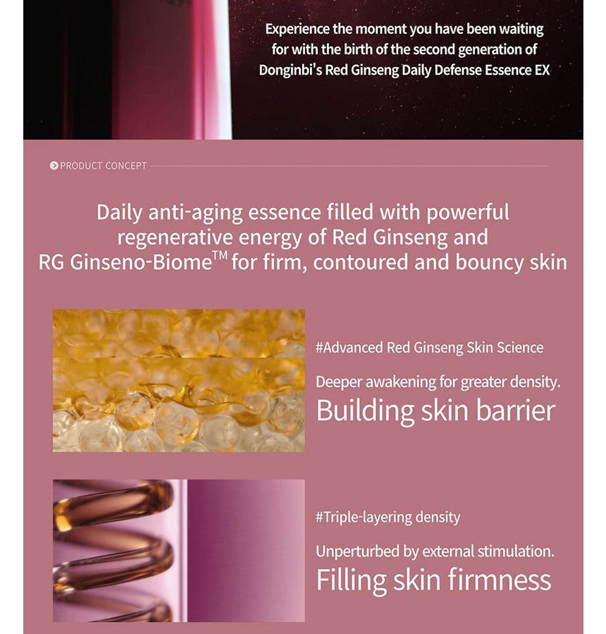 DONGINBI - Red Ginseng Daily Defense Essence EX, 60ml, 255 g, 8809880091618