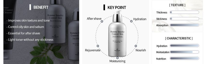 the SKIN HOUSE - Homme Innofect Control Skin, 130ml, 323 g, 8809080821268