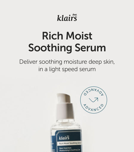 Dear, Klairs - Rich Moist Soothing Serum (Unscented), Renewed: 80ml, 136 g, 8809115025258