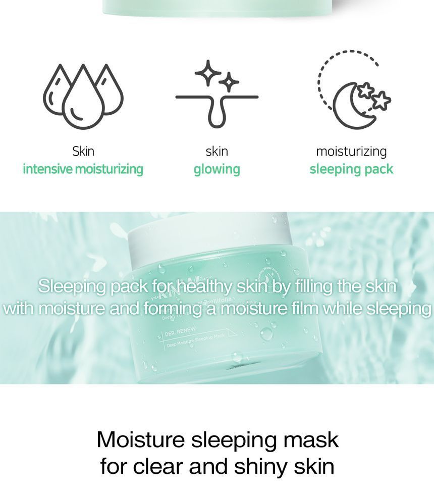 RNW - DER. RENEW Deep Moisture Sleeping Mask, 100ml, 212 g, 8809635330757