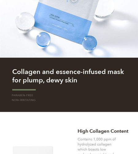 RNW - DER. ESTHE Collagen Essence Sheet Mask Set, 20ml x 10 pcs, 500 g, 8809635330832