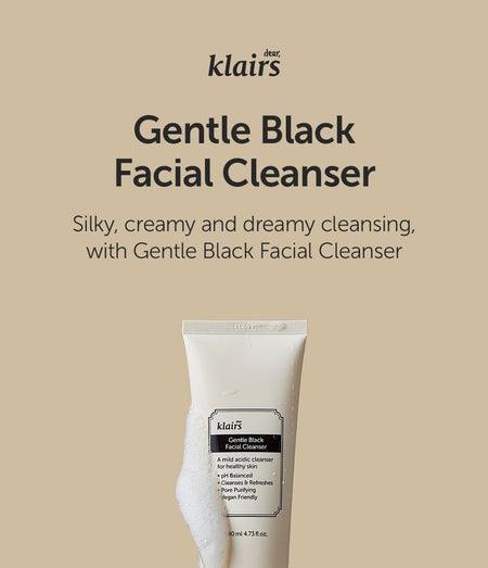 Dear, Klairs - Gentle Black Facial Cleanser, 140ml, 190 g, 8809572891137