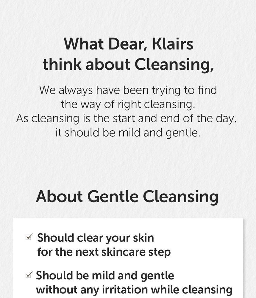 Dear, Klairs - Gentle Black Facial Cleanser, 140ml, 190 g, 8809572891137