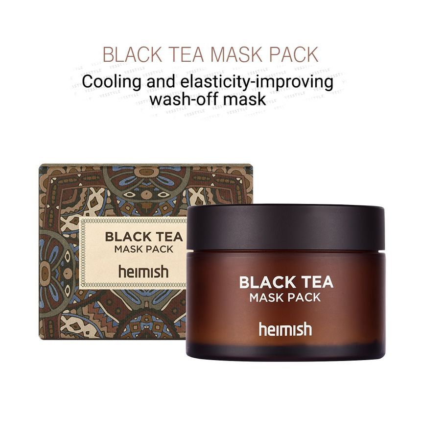 heimish - Black Tea Mask Pack, 110ml, 230 g, 8809481760906