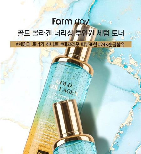 Farm Stay - Gold Collagen Nourishing 2 in 1 Serum Toner, 130ml, 330 g, 8809595055394