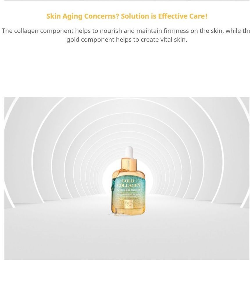 Farm Stay - Gold Collagen Nourishing Ampoule, 35ml, 171 g, 8809595053666