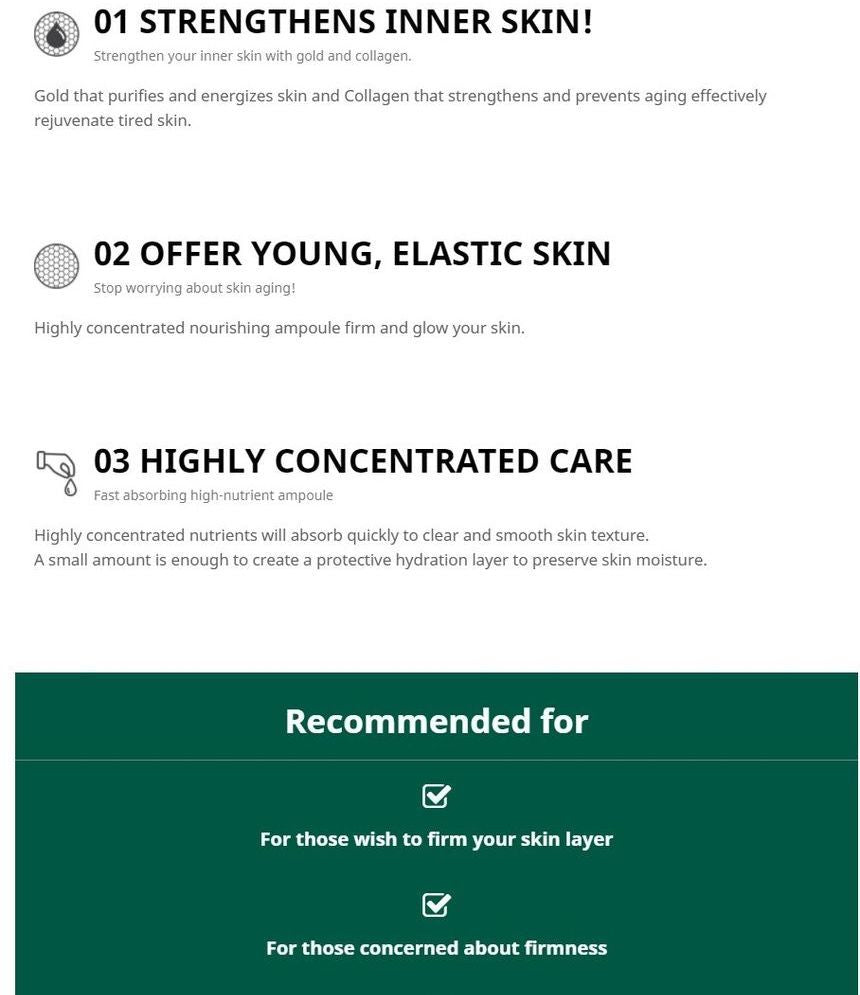 Farm Stay - Gold Collagen Nourishing Ampoule, 35ml, 171 g, 8809595053666