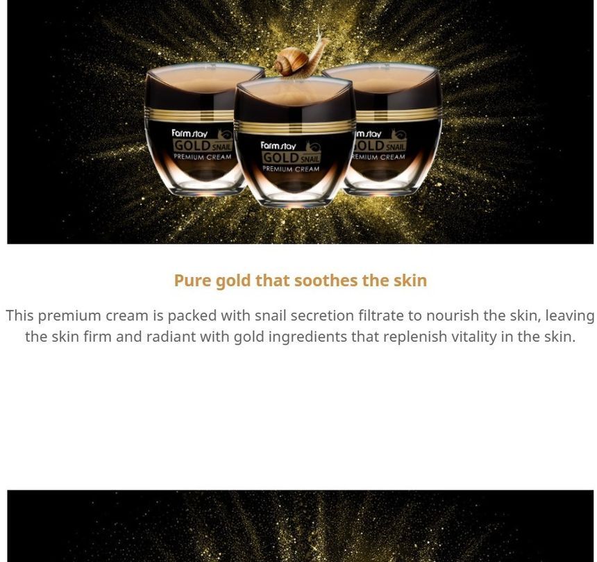 Farm Stay - Gold Snail Premium Cream, 50ml, 257 g, 8809480770975