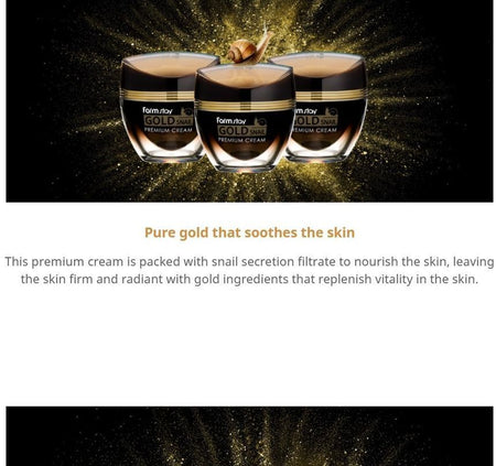 Farm Stay - Gold Snail Premium Cream, 50ml, 257 g, 8809480770975