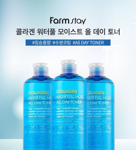 Farm Stay - Collagen Water Full Moist All Day Toner, 500ml, 563 g, 8809480772597