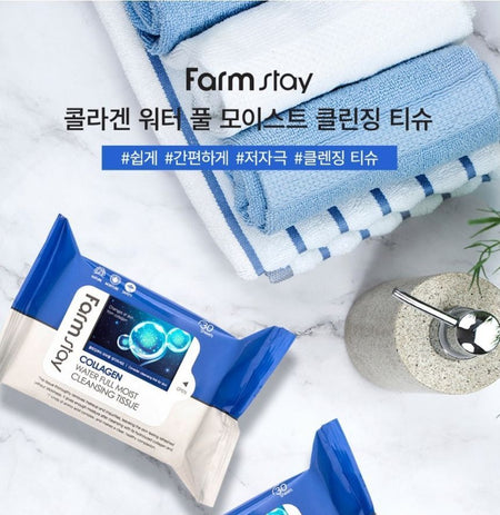 Farm Stay - Collagen Water Full Moist Cleansing Tissue, 30 sheets, 149 g, 8809519371517