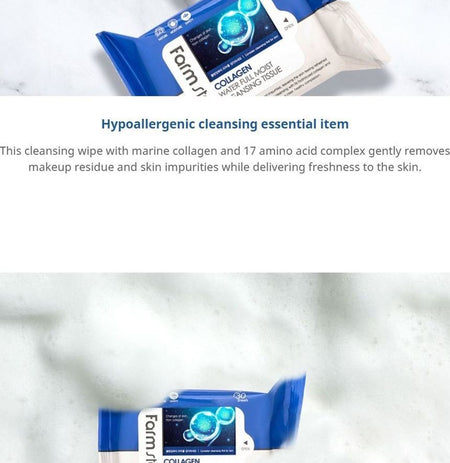 Farm Stay - Collagen Water Full Moist Cleansing Tissue, 30 sheets, 149 g, 8809519371517