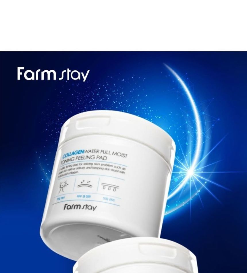 Farm Stay - Collagen Water Full Moist Toning Peeling Pad, 70 pcs, 281 g, 8809595051136