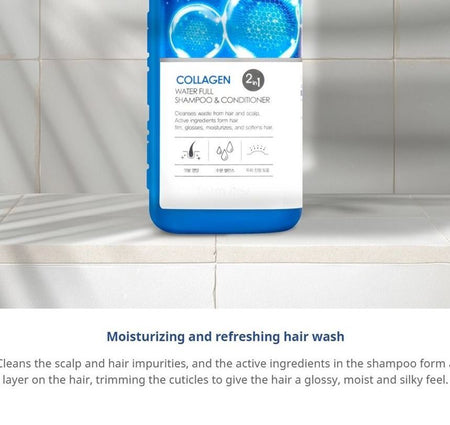 Farm Stay - Collagen Water Full Shampoo & Conditioner, 530ml, 616 g, 8809595053284