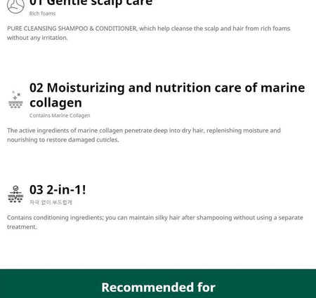 Farm Stay - Collagen Water Full Shampoo & Conditioner, 530ml, 616 g, 8809595053284