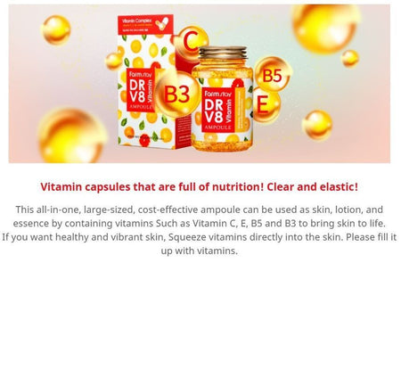 Farm Stay - Dr.V8 Vitamin Ampoule, 250ml, 333 g, 8809480771217