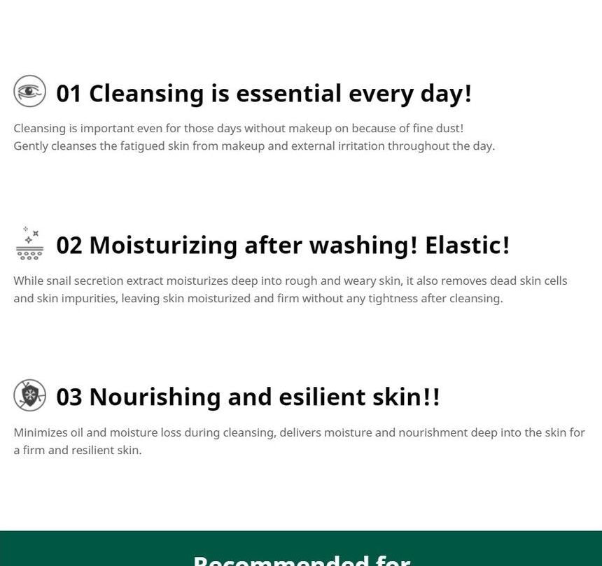 Farm Stay - Escargot Noblesse Intensive Cleansing Foam, 180ml, 221 g, 8809469772136