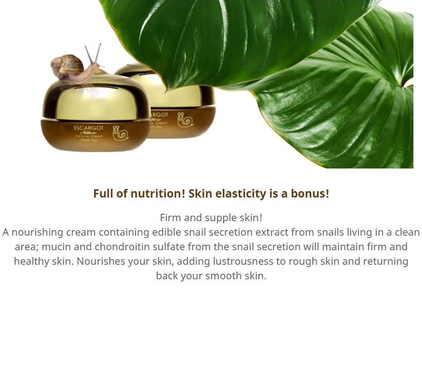 Farm Stay - Escargot Noblesse Intensive Cream, 50g, 240 g, 8809317289274
