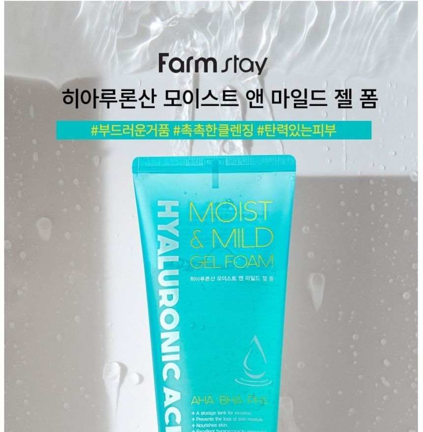 Farm Stay - Hyaluronic Acid Moist&mild Gel Foam, 200ml, 252 g, 8809480773075