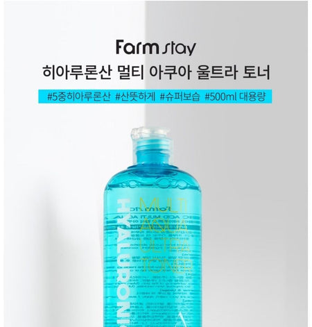 Farm Stay - Hyaluronic Acid Multi Aqua Ultra Toner, 500ml, 579 g, 8809480772580