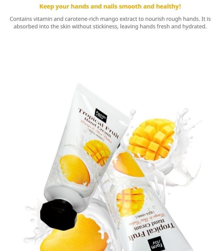 Farm Stay - Tropical Fruit Hand Cream Mango & Shea Butter, 50ml, 62 g, 8809638300399