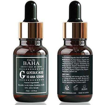 Cos De BAHA - G Glycolic Acid 10 AHA Serum, 30ml, 68 g, 8809240317839
