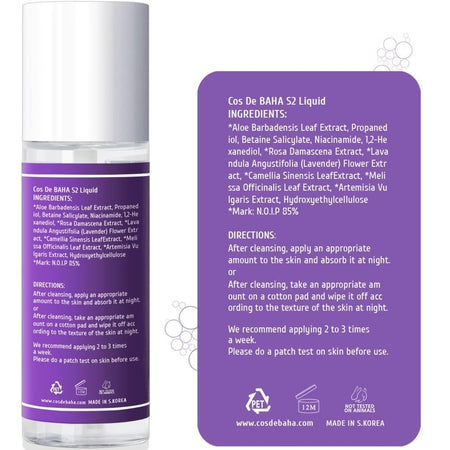 Cos De BAHA - S2 Salicylic Acid BHA 2% Liquid, 120ml, 172 g, 8809240318232