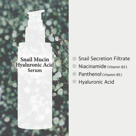 Cos De BAHA - SH Snail Mucin Hyaluronic Acid Serum, 120ml, 172 g, 8809240318102
