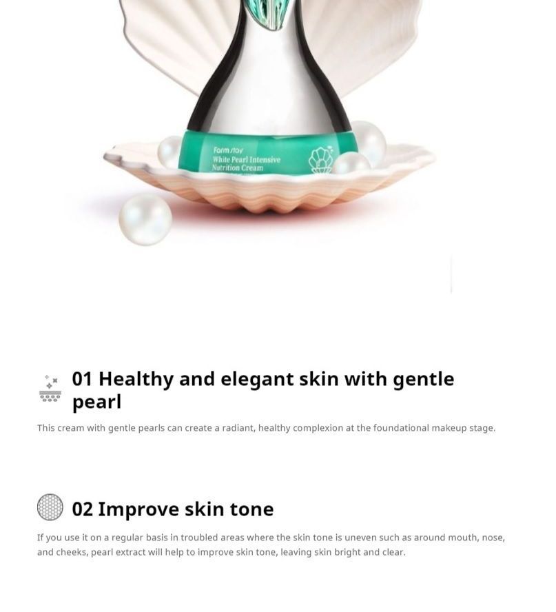 Farm Stay - White Pearl Intensive Nutrition Cream, 50g, 263 g, 8809469777308