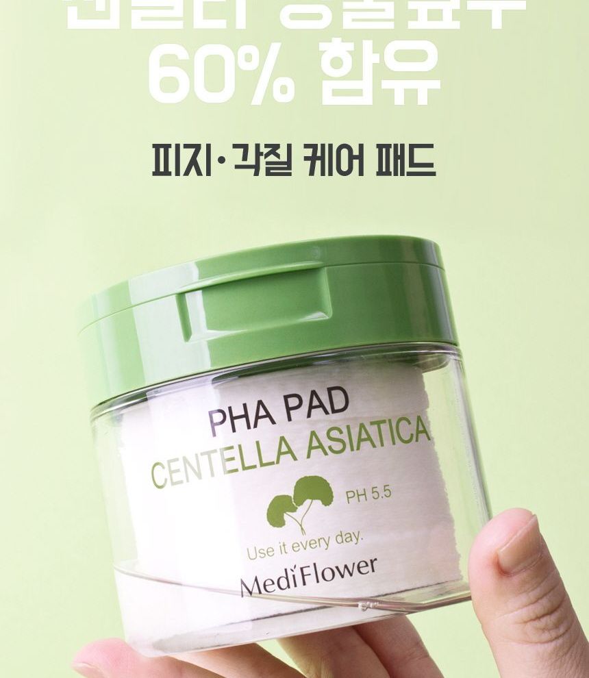 MediFlower - Centella Asiatica PHA Pad, 60 pcs, 292 g, 8809731950590
