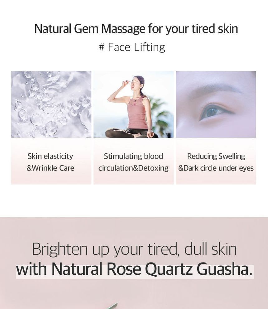 THE PURE LOTUS - Rose Quartz Guasha, 1 pc, 56 g, 8809079209602