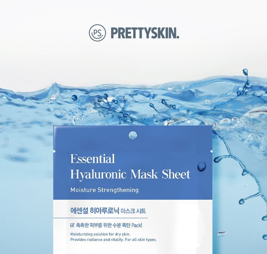 Pretty skin - Essential Hyaluronic Mask Sheet, 25ml x 1 pc, 90 g, 